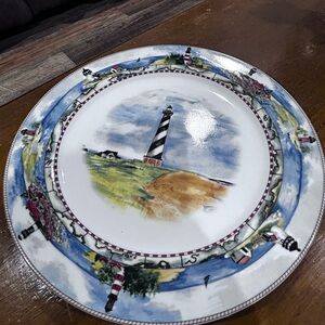 American Atelier Lighthouse Scenic Decorative Porcelain Plate